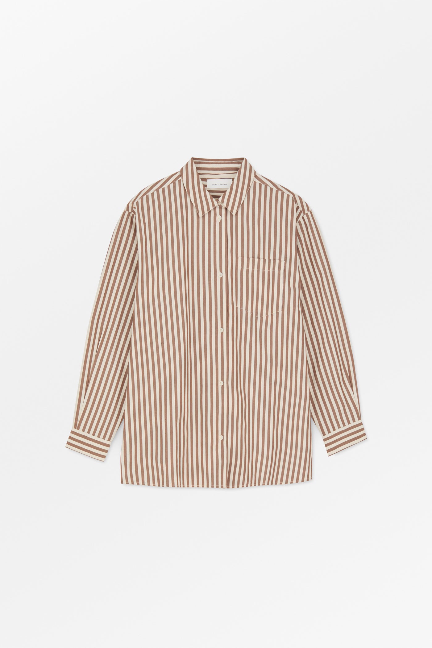 Skall Studio Edgar shirt Shirt Brown/Ecru stripe