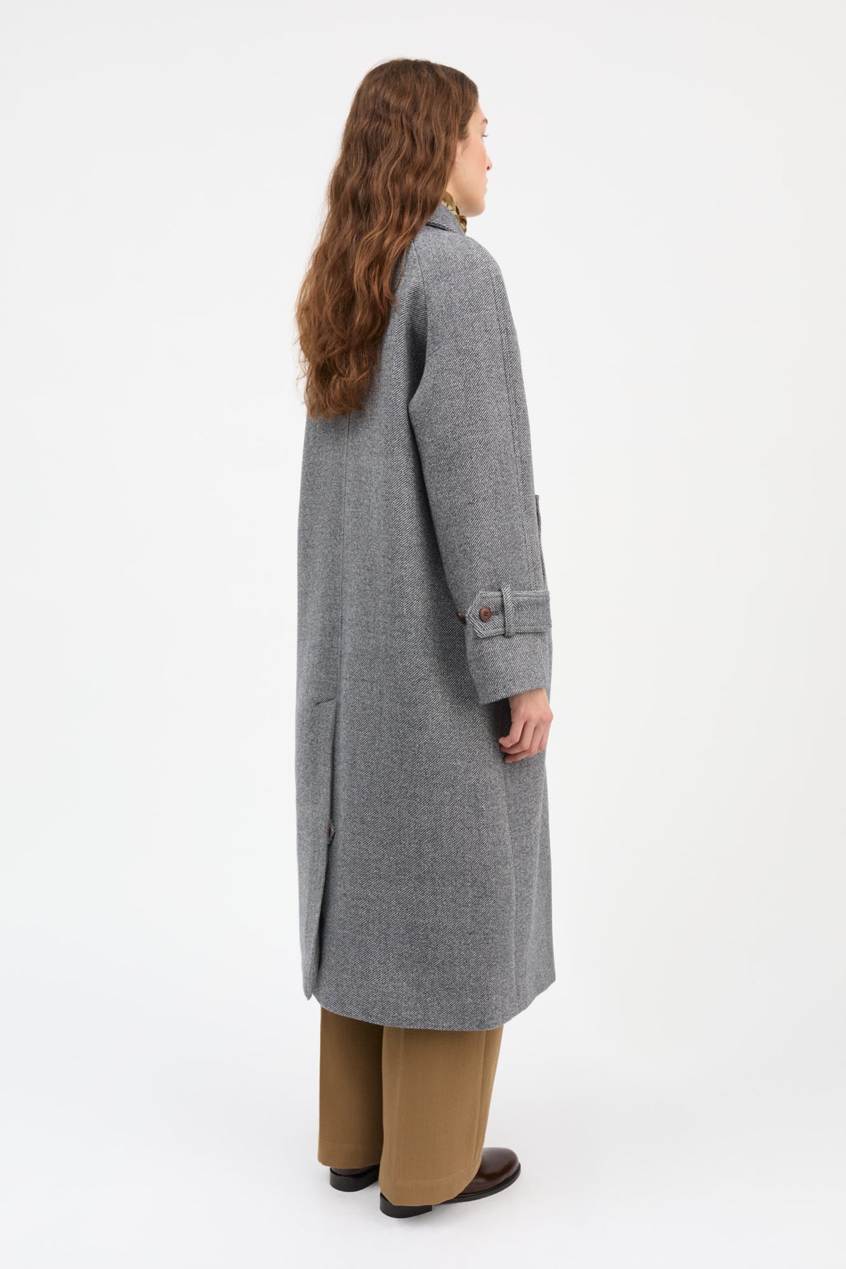 Skall Studio Macy coat Coat Grey/Blue twill