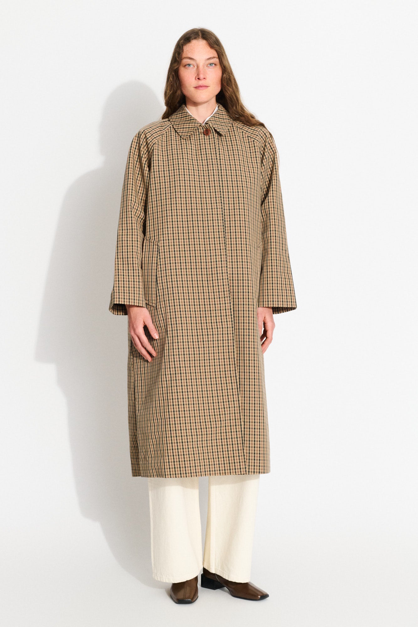 Skall Studio Maryanne coat check Coat Brown/beige check